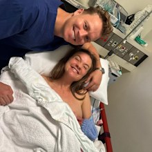 Laura Henshaw gives birth to baby boy