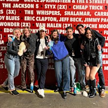 Marcello Hernandez and the SNL Domingo writers at the Sabrina Carpenter concert in LA