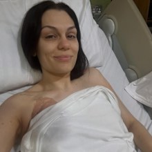 Jessie J at the hospital whilst undergoing breast cancer treatment