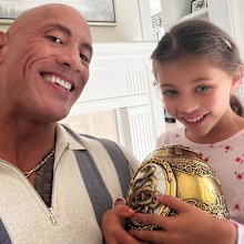 Dwayne Johnson and daughter Jasmine.