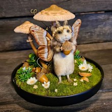 One of Brook Wright's more intricate taxidermy mouse creations.