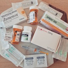 These are just some of the medications Vanessa Churches had to take during IVF treatment.
