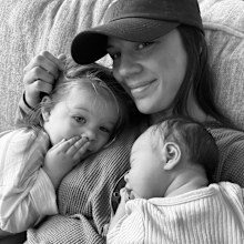 Lizzie Kieffer and her two daughters Mia and Lily