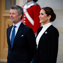 King Frederik and Queen Mary of Denmark host a dinner inside Christian VII's Palace at Amalienborg for the European Political Community on Wednesday October 1, 2025.