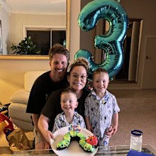 MAFS Melissa Rawson and Bryce Ruthven wish twins Levi and Tate a happy third birthday.