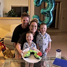 MAFS Melissa Rawson and Bryce Ruthven wish twins Levi and Tate a happy third birthday.
