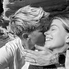 Michelle Heyman and Christine Aldridge announce their engagement.