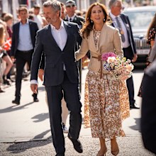 King Frederik X and Queen Mary of Denmark arrive at Graasten in the south of Denmark ahead of their summer stay at Graasten Palace, Monday July 28 2025.