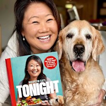 Nagi Maehashi (RecipeTin Eats) and her dog Dozer