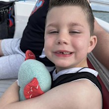 Gabryel's brother Sebastyan held onto Bruce throughout the trip to Florida.