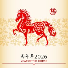 Year of the Horse - Lunar New Year illustration