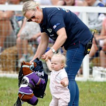 Lena Tindall and Zara Tindall at the 2019 Festival of British Eventing at Gatcombe Park on August 3, 2019.