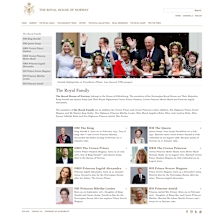 The Royal House of Norway's website, as seen in August 2024.