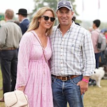 STAMFORD, UNITED KINGDOM - SEPTEMBER 07: Harriet Sperling and Peter Phillips are seen at the Burghley Horse Trials at  Burghley House, Stamford, Lincolnshire on September 07, 2024 in Stamford, United Kingdom.  (Photo by Spotlight Royal/Bauer-Griffin/GC Images)