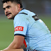 Latrell Mitchell after game two of the men's State of Origin series between New South Wales Blues and Queensland Maroons at Melbourne Cricket Ground on June 26, 2024 in Melbourne, Australia. (Photo by Cameron Spencer/Getty Images)