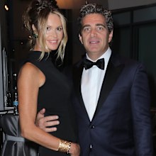 Elle Macpherson and Jeffrey Soffer at New World Symphony on May 15, 2015 in Miami Beach, Florida.
