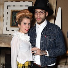 Paloma Faith and Leyman Lahcine attends a private screening of "The Zero Theorem" at the Charlotte Street Hotel on March 11, 2014 in London, England.