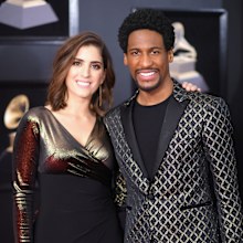 Jon Batiste and Suleika Jaouad attend the 60th Annual Grammy Awards at Madison Square Garden on January 28, 2018 in New York City.