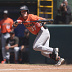 LOS ANGELES, CALIFORNIA - MAY 14: Travis Bazzana #37 of the Oregon State Beavers bunts during a game against the UCLA Bruins at Jackie Robinson Stadium on May 14, 2023 in Los Angeles, California. (Photo by Katharine Lotze/Getty Images)