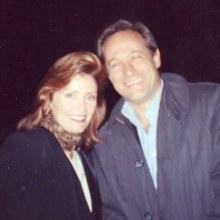 Catherine's mother took this photo of Catherine and Fausto on the night they met in 1999, in front of the Trevi Fountain in Rome.