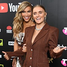 Chrishell Stause and G Flip attend the 2022 ARIA Awards at The Hordern Pavilion on November 24, 2022 in Sydney, Australia. 