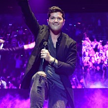 LIVERPOOL, ENGLAND - NOVEMBER 19: Danny O'Donoghue of The Script performs during HITS Live 2021 at M&S Bank Arena on November 19, 2021 in Liverpool, England. (Photo by Anthony Devlin/Getty Images for BAUER)