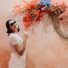 Bride Alana Russell budget wedding