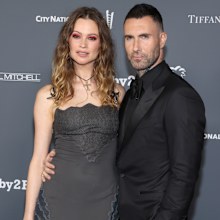 Behati Prinsloo and Adam Levine attend the Baby2Baby 10-Year Gala presented by Paul Mitchell on November 13, 2021 in West Hollywood, California.