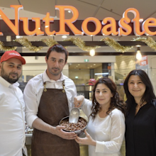 Jinan Afiouny and family at thei Greenacre family business Nut Roasters