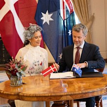 King Frederik and Queen Mary of Denmark in Canberra during their state visit to Australia, Sunday March 15, 2026.