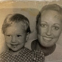Liv as a baby with her mum in 1976