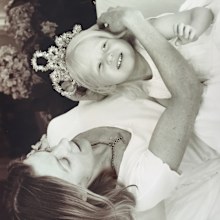 Hannah Cammak with her mother