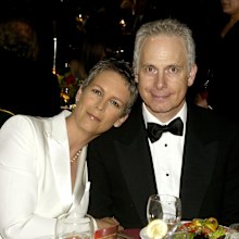 LOS ANGELES - FEBRUARY 21:  Actress Jamie Lee Curtis (L) and her husband Christopher Guest attend the 6th Annual Costume Guild Awards reception at the Beverly Hilton Hotel February 21, 2004 in Beverly Hills, California.  (Photo by Carlo Allegri/Getty Images)