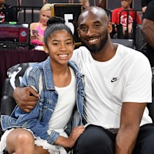 LAS VEGAS, NEVADA - JULY 27:  Gianna Bryant and her father, former NBA player Kobe Bryant, attend the WNBA All-Star Game 2019 at the Mandalay Bay Events Center on July 27, 2019 in Las Vegas, Nevada. NOTE TO USER: User expressly acknowledges and agrees that, by downloading and or using this photograph, User is consenting to the terms and conditions of the Getty Images License Agreement.  (Photo by Ethan Miller/Getty Images)