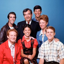 Henry Winkler, Tom Bosley, Anson Williams, Marion Ross, Ron Howard, Erin Moran and Donny Most