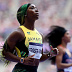 Shelly-Ann Fraser-Pryce of Team Jamaica reacts during the Women's 100m Round 1 Heat 6 on day seven of the Olympic Games Paris 2024 at Stade de France on August 2, 2024 in Paris, France. (