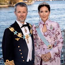 King Frederik X and Queen Mary of Denmark on board the royal yacht Dannebrog ahead of King Carl XVI Gustaf's 80th birthday celebrations in Sweden, April 30 2026.