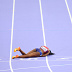 PARIS, FRANCE - SEPTEMBER 03: Lisbeli Marina Vera Andrade of Team Venezuela reacts after falling during the women's 100m T47 Final on day six of the Paris 2024 Summer Paralympic Games at Stade de France on September 3, 2024 in Paris, France. 