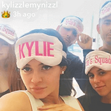 Kylie Jenner and friends pose in Shhh Silk eye masks.