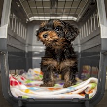 Crate training puppies