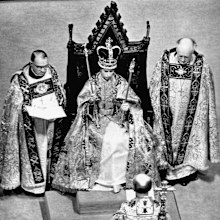 A newly crowned Queen Elizabeth II is pictured after her Coronation 