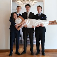 (L-R): Count Henrik, Count Nikolai and Count Felix with their sister Countess Athena at her confirmation in Washington D.C. on May 2, 2026.