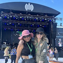 Emma Tinkle with a friend at a recent music event.