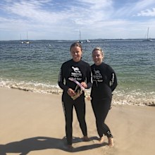 Dr Joanna Day (L) and Dr Phoebe Meagher (R) on the NSW coast conducting Sea Turtle field work.
