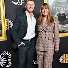 HOLLYWOOD, CALIFORNIA - OCTOBER 24: Robert Irwin and Terri Irwin attend the 2025 AFI FEST - "Nuremberg" Premiere at TCL Chinese Theater on October 24, 2025 in Hollywood, California. (Photo by Axelle/Bauer-Griffin/FilmMagic)