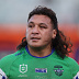 CANBERRA, AUSTRALIA - JULY 07: Josh Papali'i of the Raiders looks on during the round 18 NRL match between Canberra Raiders and Newcastle Knights at GIO Stadium on July 07, 2024 in Canberra, Australia. (Photo by Jason McCawley/Getty Images)