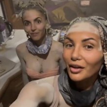 Burning Man attendee covered in dust amid dust storm