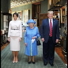 The Queen met Trump and Melania last year. 