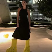 Victoria Beckham MSCHF Big Yellow Boots