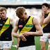 Nick Vlastuin of the Tigers looks dejected after a loss to Collingwood.